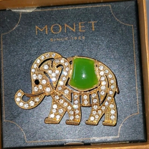 NEW MONET SIGNED ELEPHANT BLING BROACH - Picture 2 of 15
